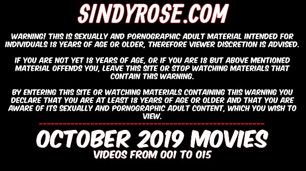 OCTOBER 2019 at SINDYROSE site – fisting, prolapse, dildo, vegetables!